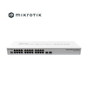 CLOUD ROUTER/SWITCH MIKROTIK CRS326-24G-2S+RM ADMINISTRABLE L3/L2 DE 24 PUERTOS GIGABIT 10/100/1000+2SFP