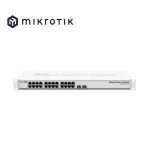 CLOUD SWITCH MIKROTIK CSS326-24G-2S+RM ADMINISTRABLE L2 DE 24 PUERTOS GIGABIT 10/100/1000 + 2 PUERTOS 10GIGABIT SFP+ RACKEABLE