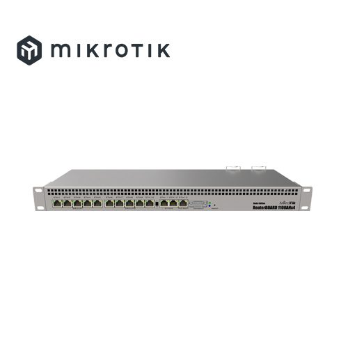ROUTER MIKROTIK RB1100AHX4 QUAD CORE 1.4GHz, 1GB, 13 PUERTOS GIGABIT, SERIAL, OS L6, RACKEABLE DUDE EDITION