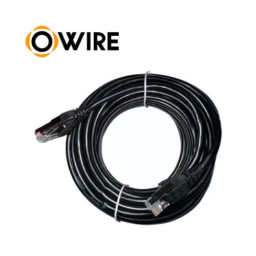 CABLE DE RED FTP OWIRE PATCH CORD NEGRO CAT6A 10mts.