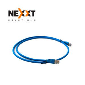CABLE DE RED SFTP PATCH CORD NEXXT CAT6A CERTIFICADO 3 PIES (AZUL-GRIS)