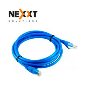 CABLE DE RED SFTP PATCH CORD NEXXT CAT6A CERTIFICADO 7 PIES (AZUL - GRIS)