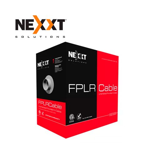 ROLLO DE CABLE FPLR NEXXT NFC-18URR PARA SISTEMA DE ALARMA 1 PAR COBRE 18AWG ROJO CMR 305 mts.