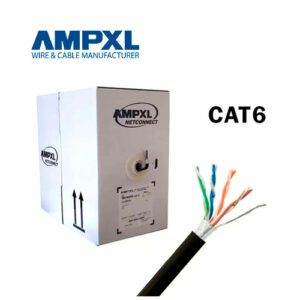 ROLLO DE CABLE FTP CAT 6 AMPXL 305M BLINDADO EXTERIOR NEGRO