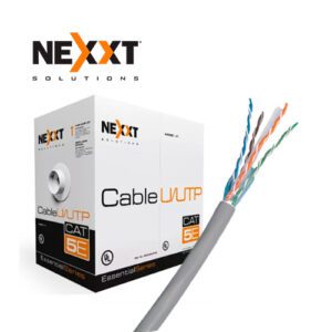 ROLLO DE CABLE U/UTP NEXXT AB355NXT45 CMX GRIS 25AWG CAT5E 305mts.