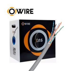 ROLLO DE CABLE UTP 100% COBRE OWIRE GRIS CAT6 23 AWG 305 mts.
