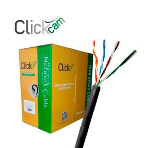 ROLLO DE CABLE UTP CLICK-CAM NEGRO PARA EXTERIOR CAT6 305 mts