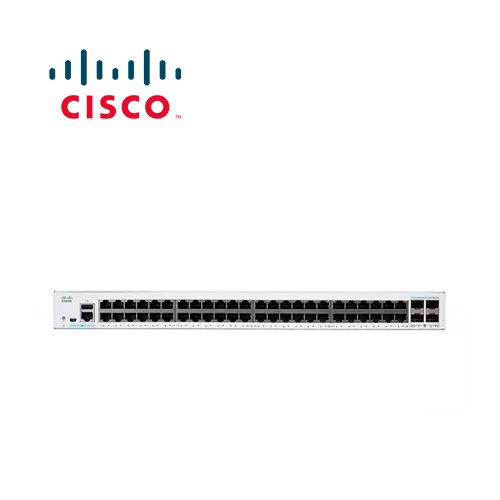 SWITCH CISCO BUSSINESS CBS250-48P-4G-NA ADMINISTRABLE L3 DE 48 PUERTOS GIGABIT 10/100/1000 POE+ 370W + 4 PUERTOS SFP RACKEABLE