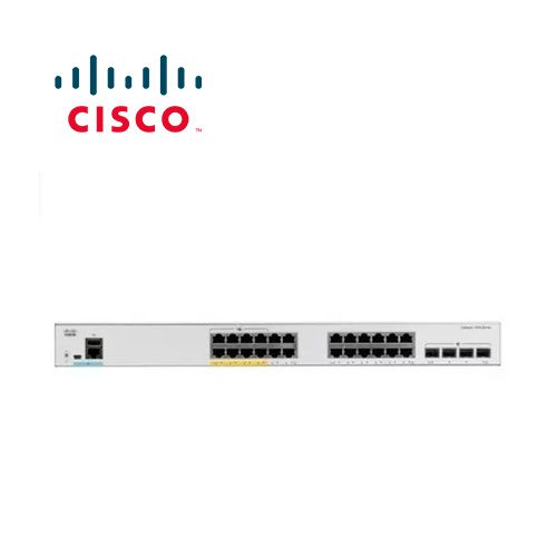 SWITCH CISCO CATALYST C1000-24P-4G-L ADMINISTRABLE L2 DE 24 PUERTOS 10/100/1000 POE +195W +4 PUERTOS GIGABIT SFP