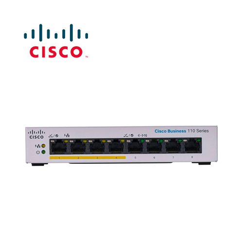 SWITCH CISCO CBS110-8PP-D-NA DE 8 PUERTOS GIGABIT 10/100/1000 CON 4 POE 32W