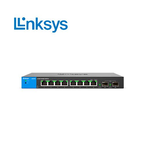 SWITCH LINKSYS LGS310C ADMINISTRABLE L2 DE 8 PUERTOS GIGABIT 10/100/1000 + 2 PUERTOS SFP