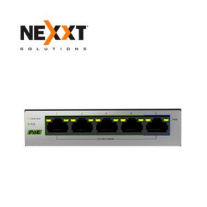 SWITCH NEXXT VERTEX NSW-V501P DE 5 PUERTOS GIGABIT 10/100/1000 CON 5 PUERTOS PoE+ 65W