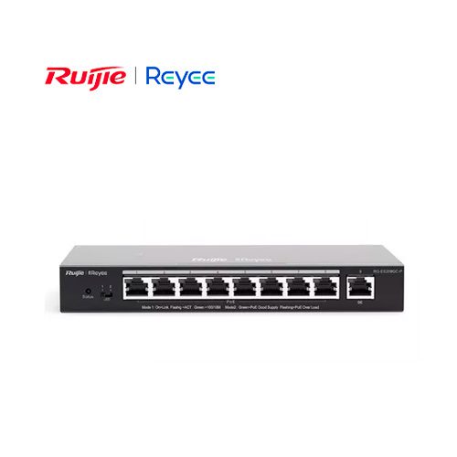 SWITCH RUIJIE RG-ES209GC-P DE 8 PUERTOS PoE+ 120W + 1 PUERTO UPLINK GIGABIT 10/100/1000 CLOUD MANAGED