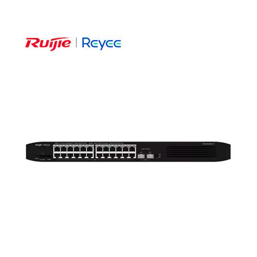 SWITCH RUIJIE RG-ES226GC-P DE 24 PUERTOS PoE+ 370W + 2 PUERTO SFP GIGABIT 10/100/1000 CLOUD MANAGED RACKEABLE