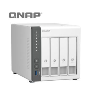SERVIDOR NAS QNAP TS-433-4G-US 4xBAHIAS, SATA, RAID 0-10, 2.0Ghz, 4GB ON BOARD, PUERTOS USB, USB 3.2 , 2.5GbE, 2XLAN